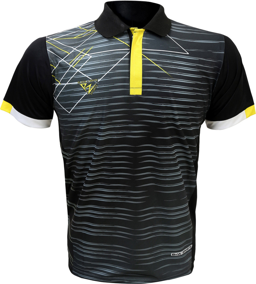 black and white sports t shirt