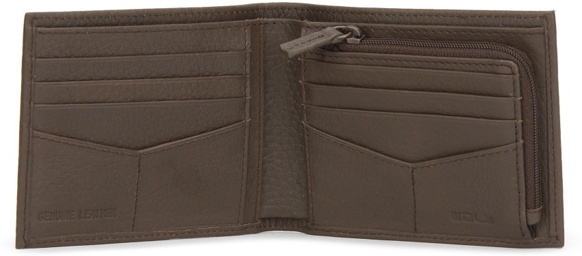 Fossil Danny Leather Zip Bifold Wallet in Brown for Men
