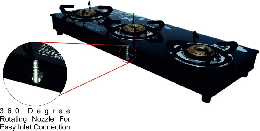 suryajwala gas stove 3 burner