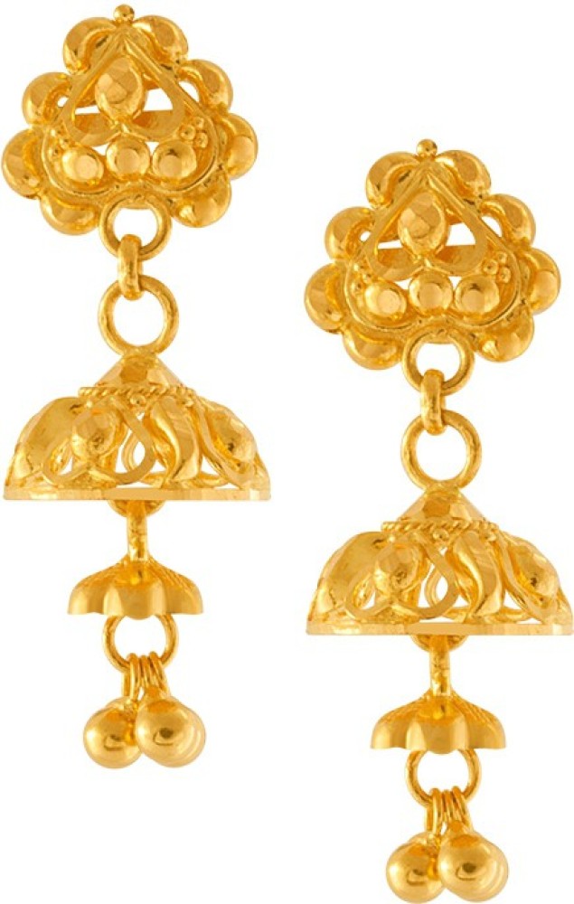 Joyalukkas 22k Gold Jhumki Earrings  Amazonin Fashion