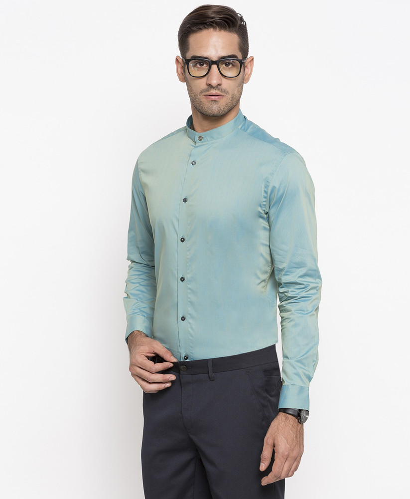 Studio NYX by FBB Men Solid Casual Green Shirt Buy Studio NYX by