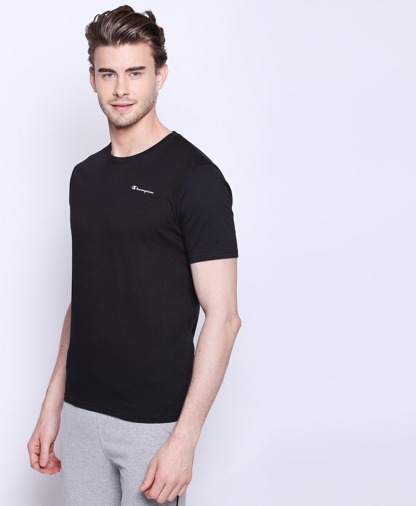 Plain black champion store t shirt