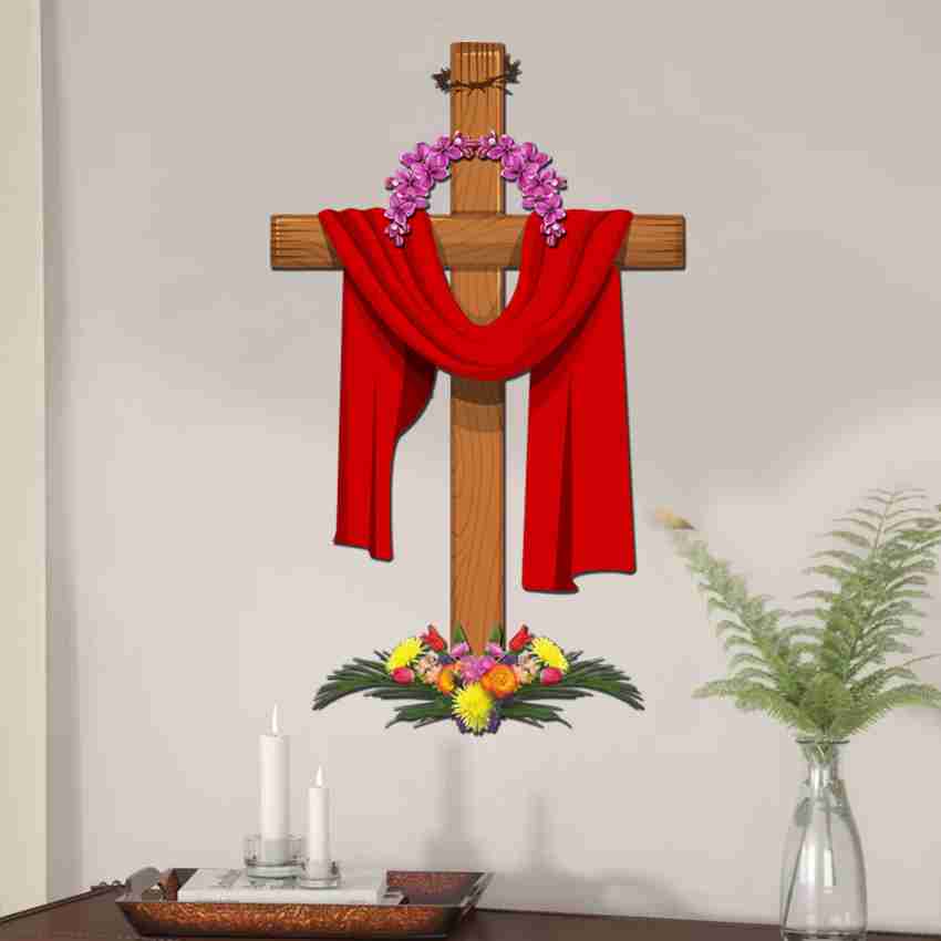 VI COLLECTIONS jesus cross with red cloth Price in India - Buy VI  COLLECTIONS jesus cross with red cloth online at