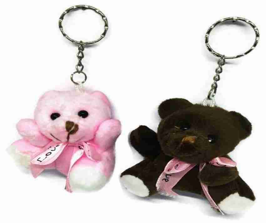 LolasCreativeCorner Brown Teddy Bear Keychain