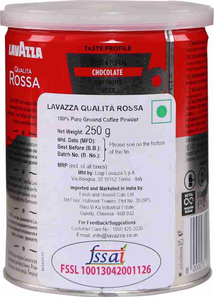 Lavazza Qualita' Rossa, ground roasted coffee, 20 x 250 g