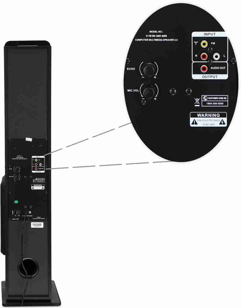 Buy Intex IT TW XM 12001 SUFB 100 W Bluetooth Tower Speaker