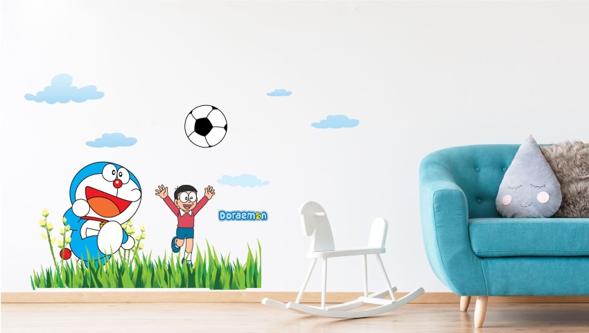 Asian Paints 94 cm Wall Ons Doraemon Catch the ball Nobita!d Self Adhesive  Sticker Price in India - Buy Asian Paints 94 cm Wall Ons Doraemon Catch the  ball Nobita!d Self Adhesive