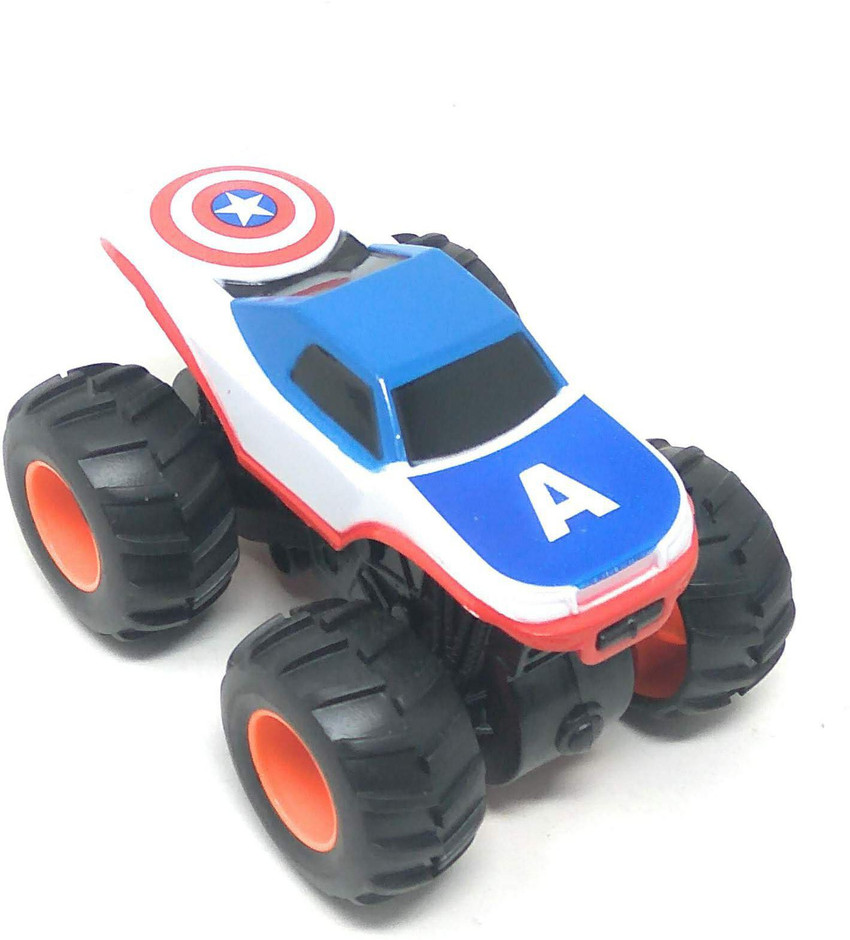 Akrobo Palm Size Super Hero Car Captain America Ironman Inertia
