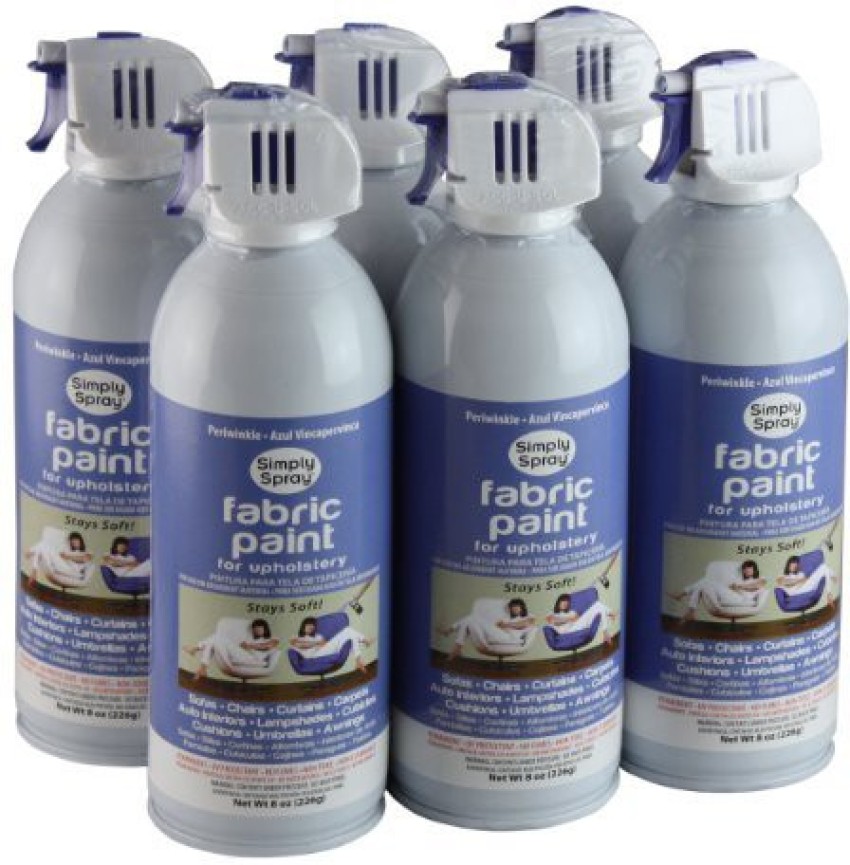 Simply Spray Upholstery Fabric Spray Paint 6 Pack Periwinkle Blue