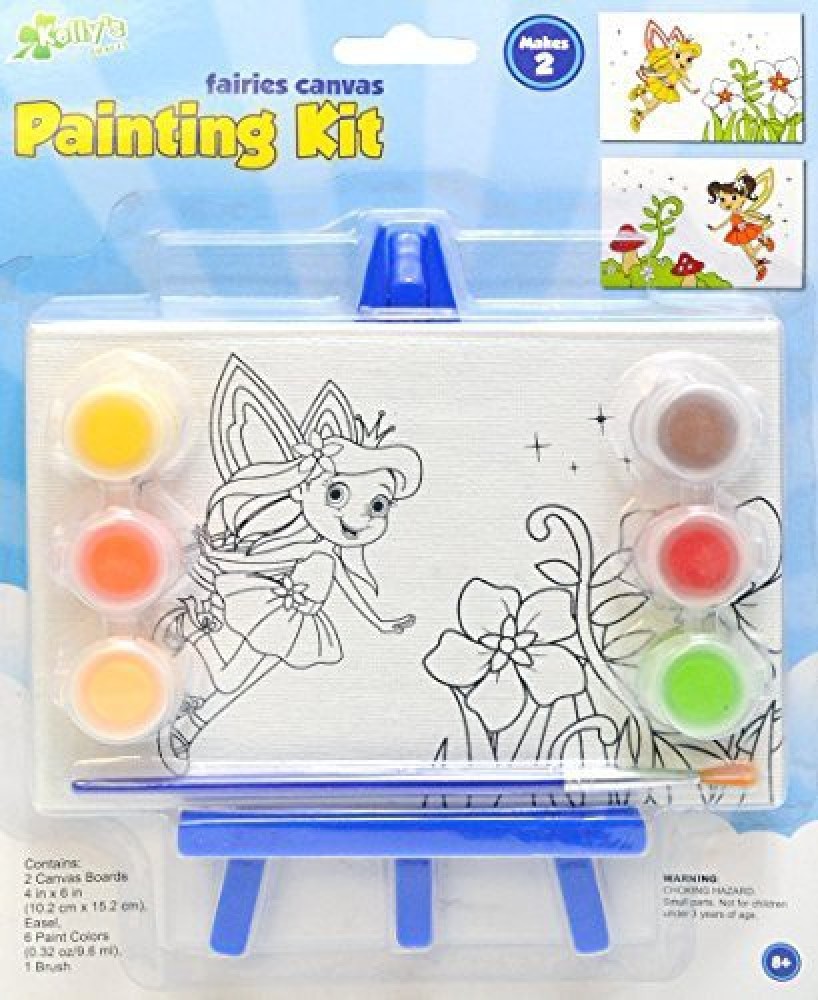 Kellys Crafts 2 Pack 4X6 Canvas Painting Kit With Mini Easel - Fairies - 2  Pack 4X6 Canvas Painting Kit With Mini Easel - Fairies . shop for Kellys  Crafts products in India.