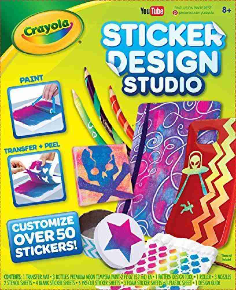 CRAYOLA Sticker Design Studio, Sticker Maker, Gift For Kids, Ages