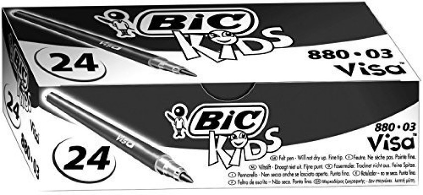 Bic Kids Visa Colouring Pens - Black (Box of 24)