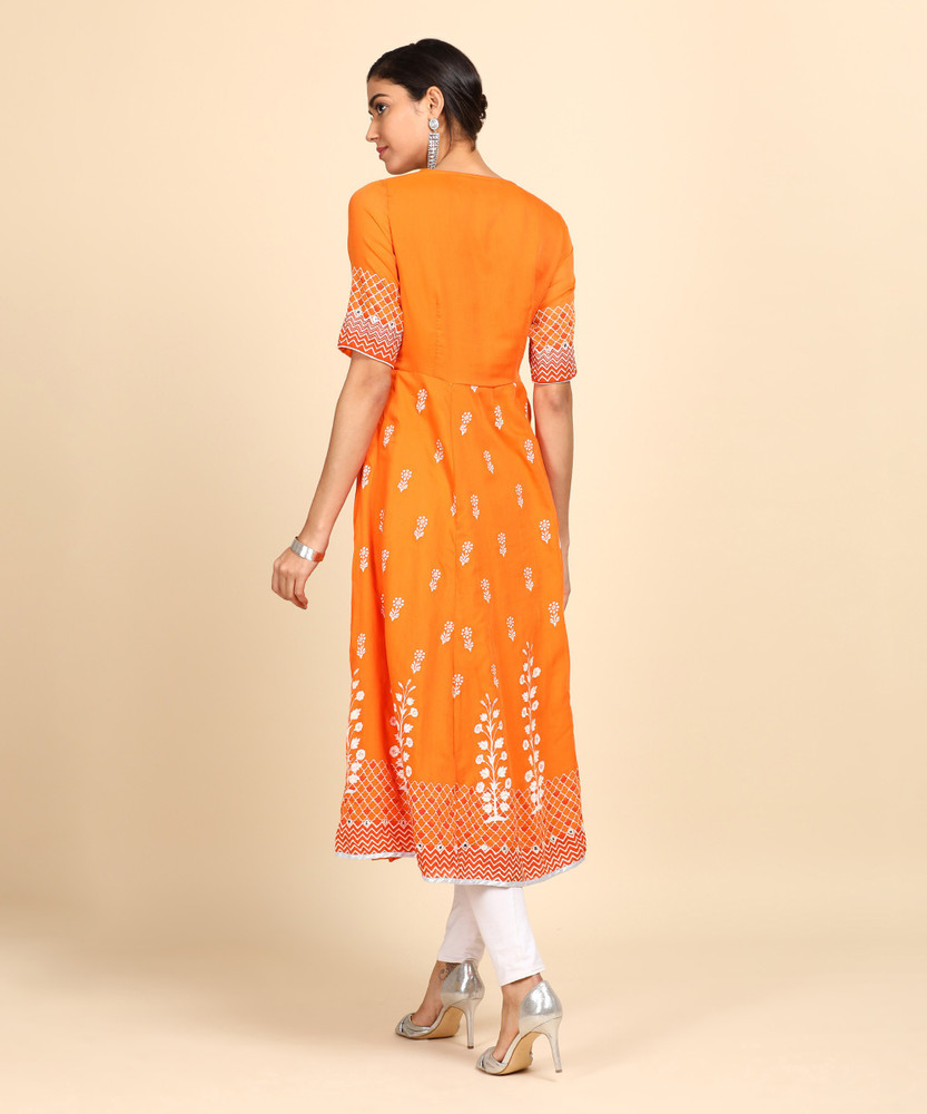 Biba orange anarkali clearance