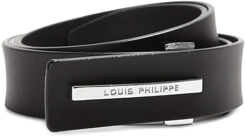 Buy Louis Philippe Sport Men's Leather Belt (LYLL200001_Black