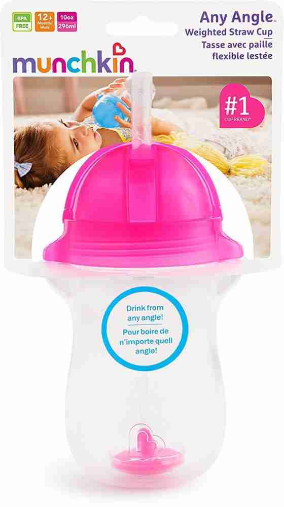 Munchkin Any Angle Weighted Straw Cup, Spill-Proof, 10 Ounce