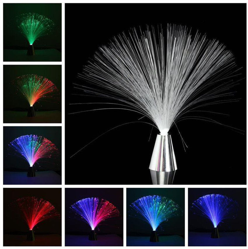 Shrih Color Changing LED Fiber Optic Lamp Night Light Colorful