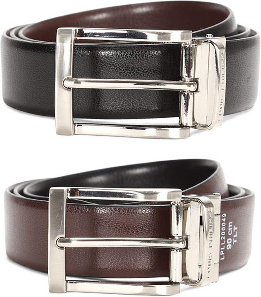 LOUIS PHILIPPE Men Brown Genuine Leather Belt Brown - Price in India