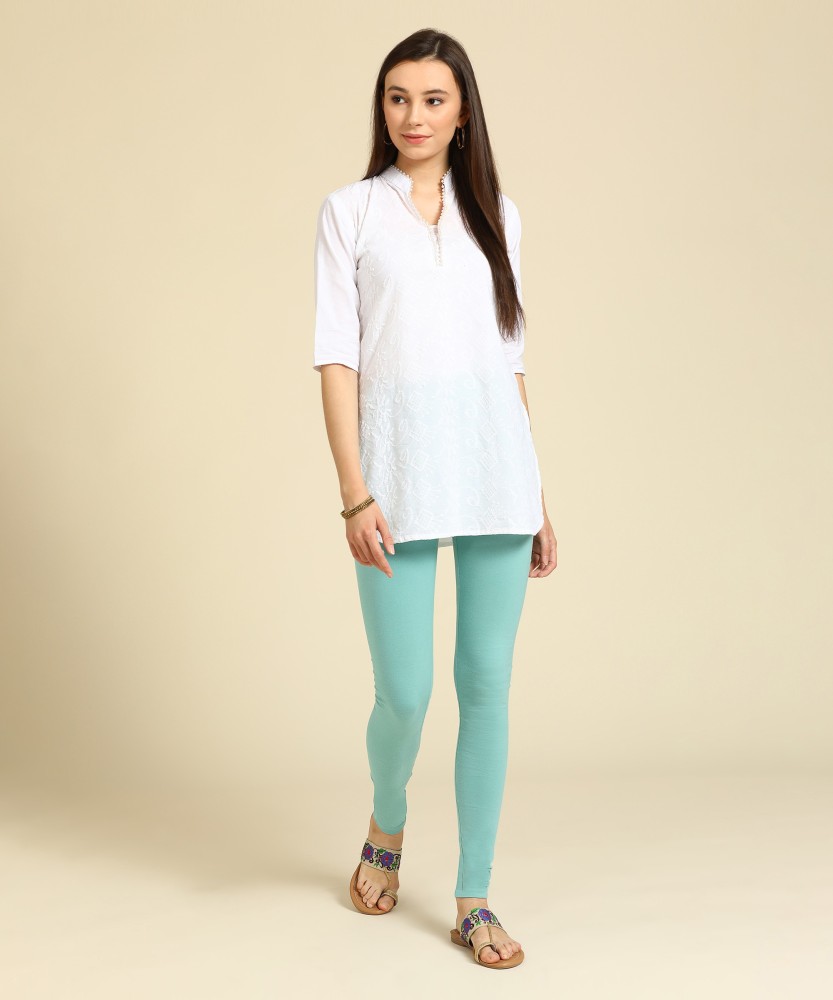 W Cotton Blend Women Churidar - Buy BLUE W Cotton Blend Women Churidar  Online at Best Prices in India