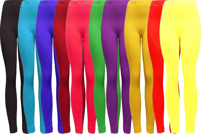 79% OFF on Fashionate World Legging For Girls(Multicolor Pack of 4) on  Flipkart