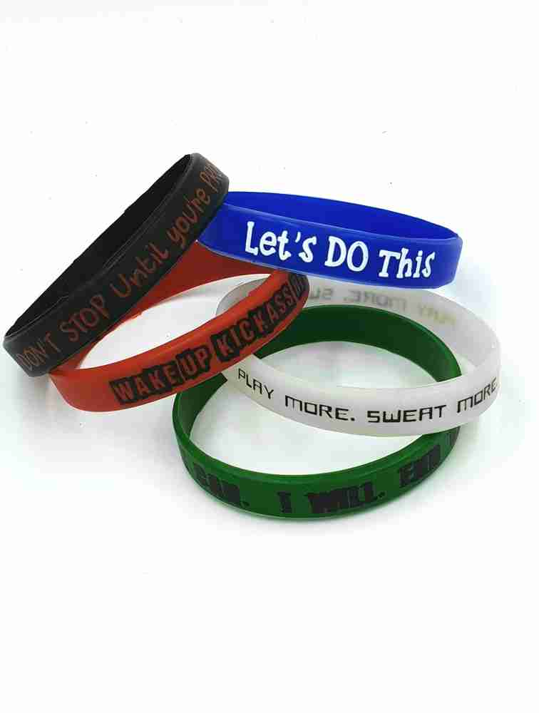 Motivational silicone bracelets top