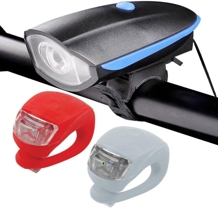 TUHI USB Rechargeable Bike Horn And Light 3 Modes and 2Pcs Waterproof Super Frog combo LED Front Rear Light Combo Buy TUHI USB Rechargeable Bike Horn And Light 3 Modes and
