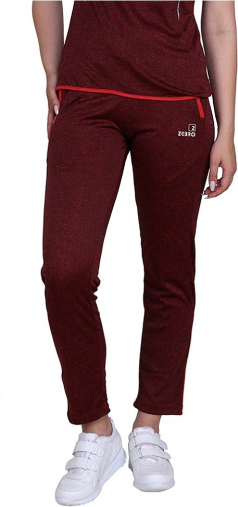 Zebro Solid Women Red Track Pants - Buy Zebro Solid Women Red Track Pants  Online at Best Prices in India