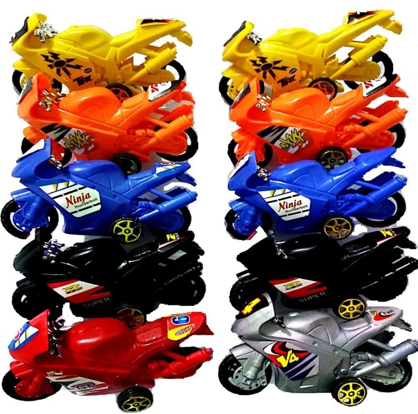 Reyansh Collection Mini Push Back Bike Toy For Kids- 10 Pcs - Mini Push  Back Bike Toy For Kids- 10 Pcs . Buy Bikes toys in India. shop for Reyansh  Collection products