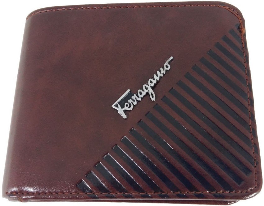 Ferragamo Men Brown Artificial Leather Wallet Dark brown - Price