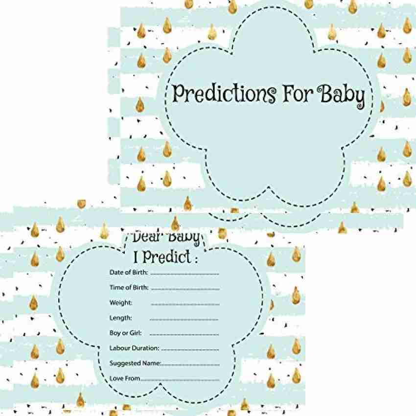 Rustic Robin Baby Shower Prediction Cards 16 Guests Keepsake Game Activity  Mint Raindrop (16 Cards) - Baby Shower Prediction Cards 16 Guests Keepsake  Game Activity Mint Raindrop (16 Cards) . shop for
