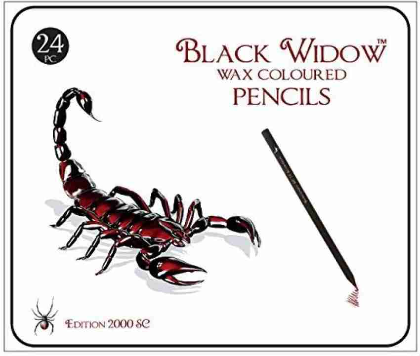 Black Widow Colored Pencils for Adults Best Color Pencil Set Adult Coloring 24