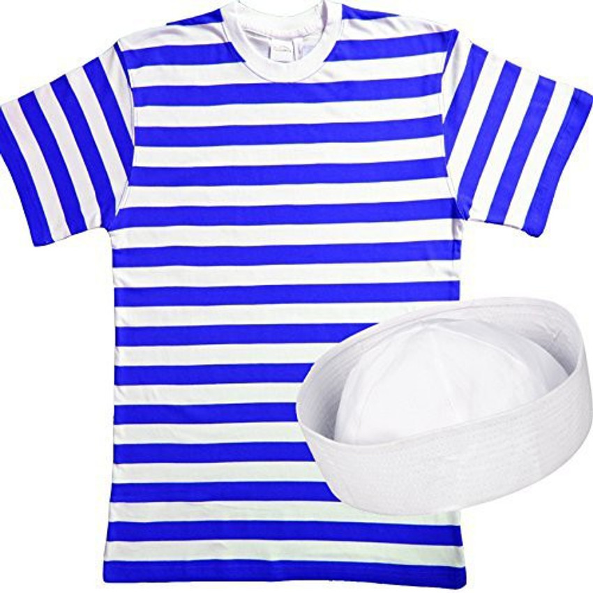 Paper Umbrella Mens Sailor 2Pc Set Fancy Dress Costume Outfit. 48