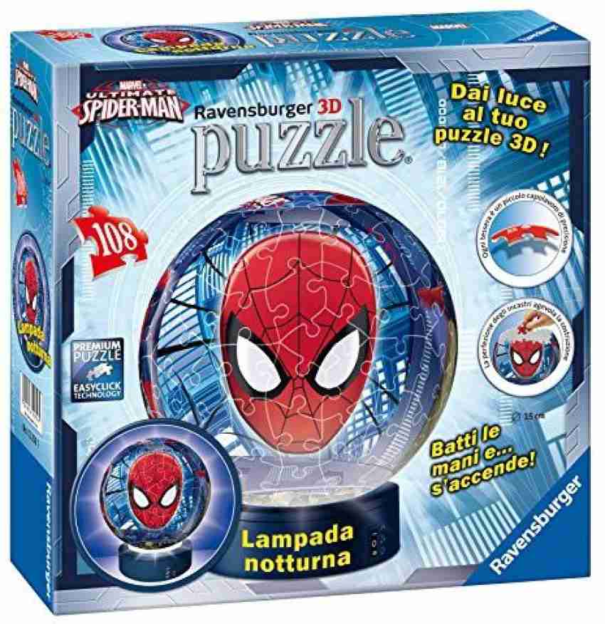 RAVENSBURGER 12256 Puzzle Ball 3D Ultimate Spiderman Night Light � 108  Pieces - 12256 Puzzle Ball 3D Ultimate Spiderman Night Light � 108 Pieces .  shop for RAVENSBURGER products in India.