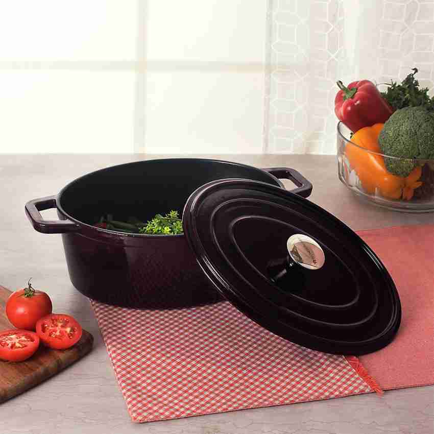 Forza Cast-iron Casserole With Lid, Pre-Seasoned Cookware, 25cm