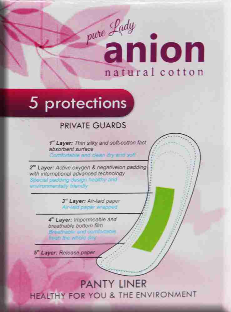 Panty Liners for Women Daily Use by AZAH (Pack of 40) Organic Cotton  Pantyliners for Hygienic & Protects Underwear 