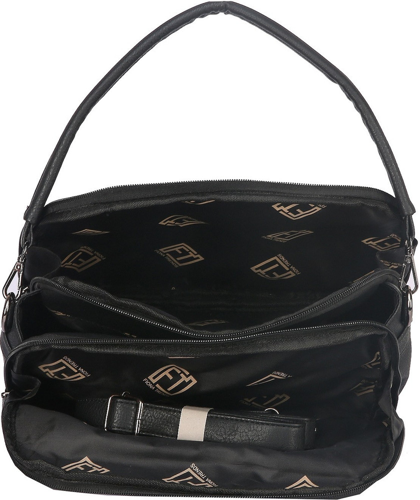 Fiona Trends Black Sling Bag Black PU Snap Button Sling Bag For Women Black Price in India Flipkart