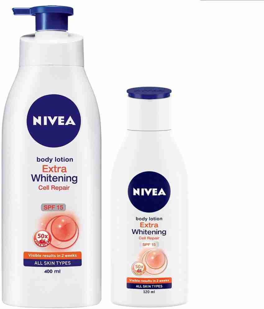 NIVEA Extra Whitening Cell Repair SPF 15 Body Lotion Price in