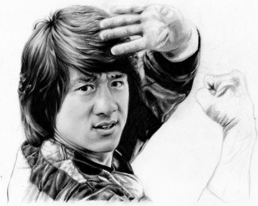 Pencil Sketch of Jackie Chan  DesiPainterscom