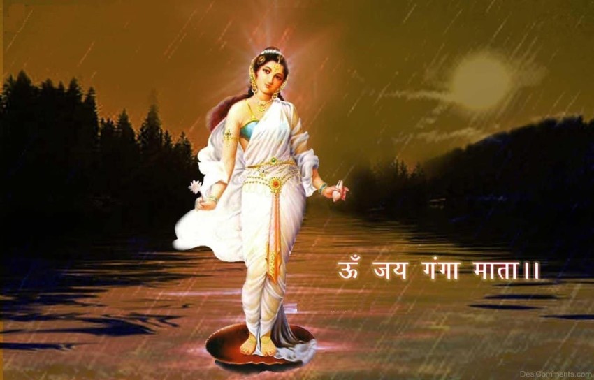 White Ganga Maa Statue