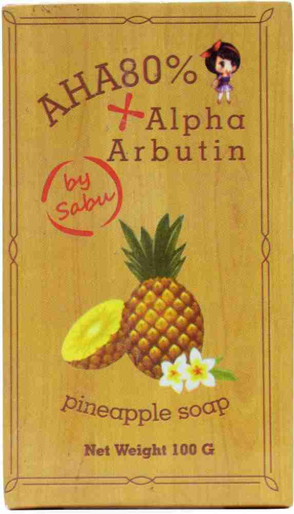 AHA Sabu 80G.Alpha Arbutin Skin Whitening Soap Pineapple Soap