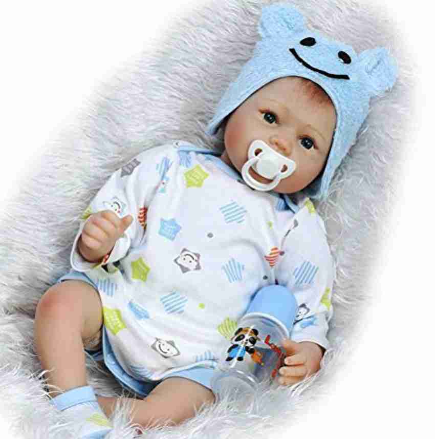 Generic NPK Reborn Baby Doll Soft Silicone Vinyl 22Inch 55Cm Lovely Lifelike Cute Boy Toy Free Magnet Pacifier NPK Reborn Baby Doll Soft Silicone Vinyl 22Inch 55Cm Lovely Lifelike Cute Boy