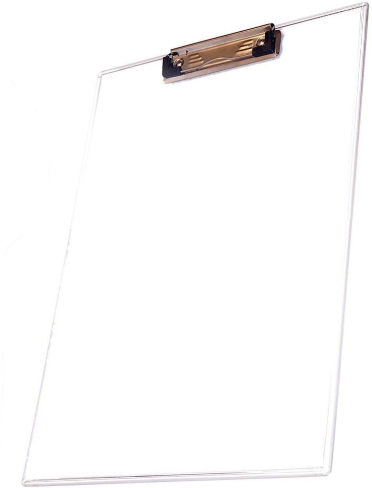 SAISAN Clipboard, Transparent Exam Pad Unbreakable Plastic  Memo Paper/ Waterproof Drawing Board Sketchpad Display Painting Clip File  Folder - Examination Pad