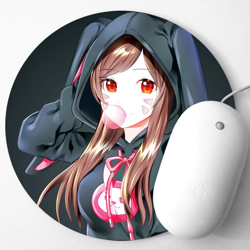 CRAZYINK MPADROUND-Bubble Gum Anime Girl Mousepad - CRAZYINK : Flipkart.com