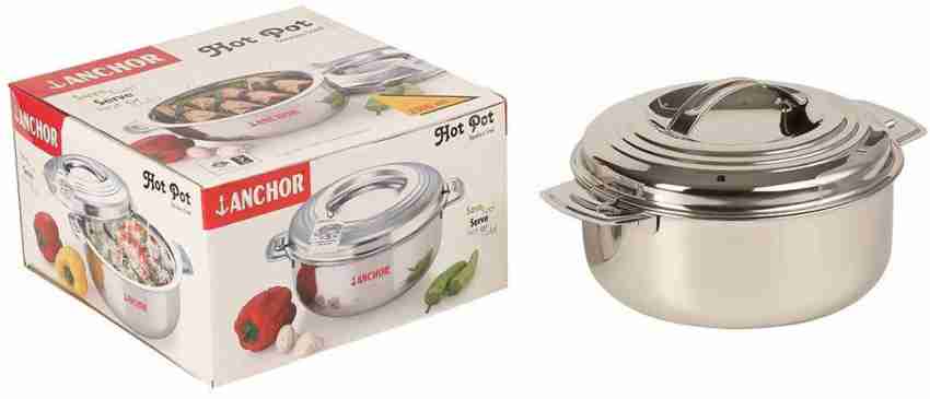 ANCHOR Stainless steel Hot Pot 3.5 LTR Serve Casserole Price in