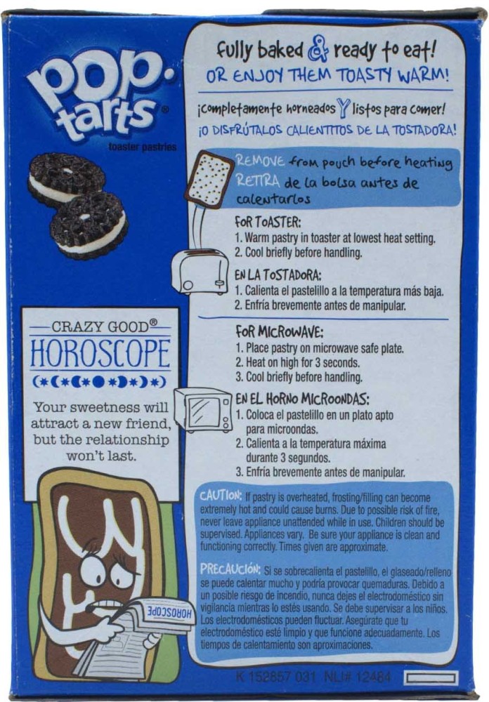 Kellogg's Pop-Tarts Frosted Cookies and Creme Toaster Pastries, 8