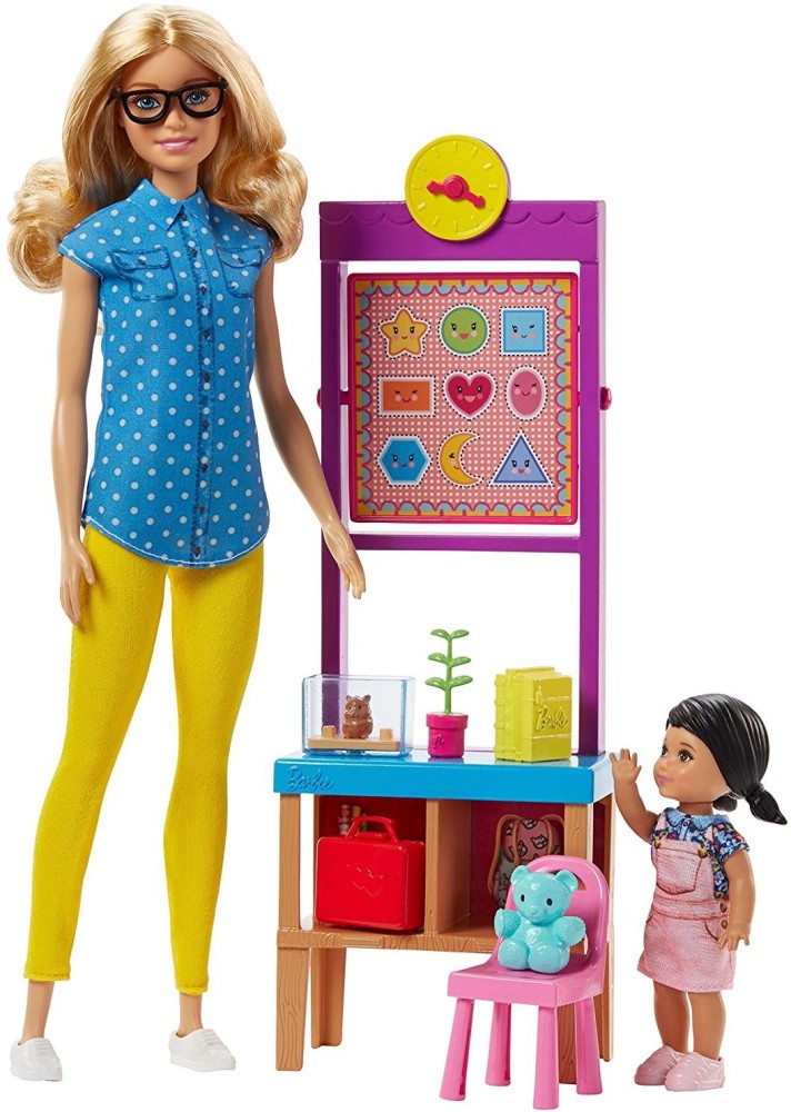 Barbie career teacher cheap doll and playset