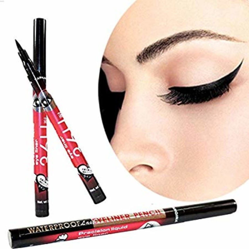 YANQINA 36 Hours Precision Liquid Waterproof Lash Eyeliner Pencil - Black -  Pack 1 3 g