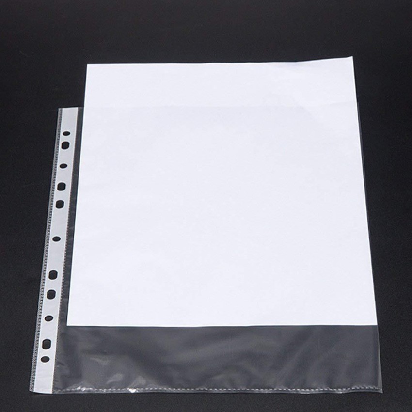 White Sheet Protectors, Plastic Clear Folder Leafs Document Sleeves,  Size:B3 at Rs 4.40/piece in Delhi