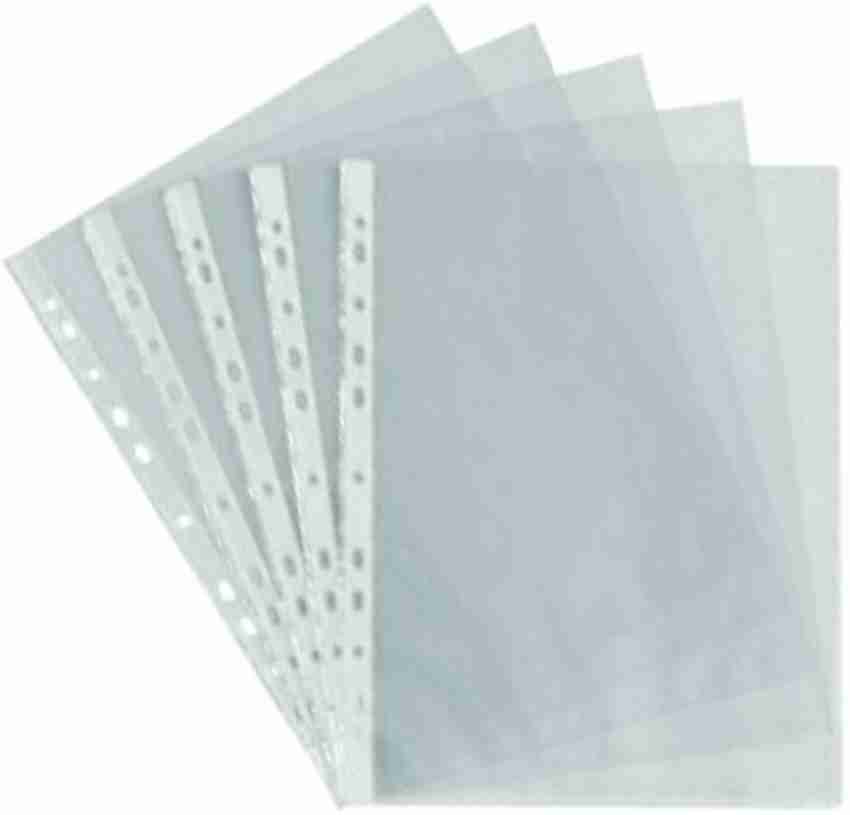 SAISAN plastic Document Sleeves, A4 size Waterproof High  Quality Transparent Sheet Protector with 11 Holes (100) - Document Sleeves,  A4 size Waterproof High Quality Transparent Sheet Protector with 11 Holes  (100)