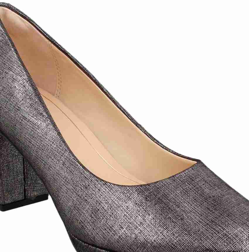 Clarks grey outlet heels