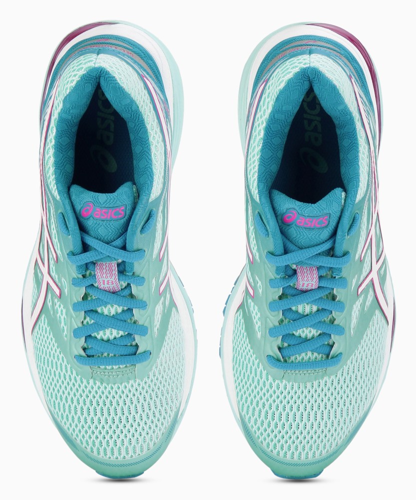 Asics GEL CUMULUS 18 Running Shoes For Women Buy AQUA SPLASH WHITE PINK GLOW Color Asics GEL CUMULUS 18 Running Shoes For Women Online at Best Price Shop Online for Footwears in India